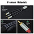 Lightning to RCA Cable Audio Aux Adapter (10.3M), RCA to 3.5mm Cable, USB C to 2 RCA Audio Cable (3 in 1) for Power