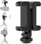 JDHDL Tripod Phone Mount, Dual Phone Holder with 4 Cold Shoe and 1/4"