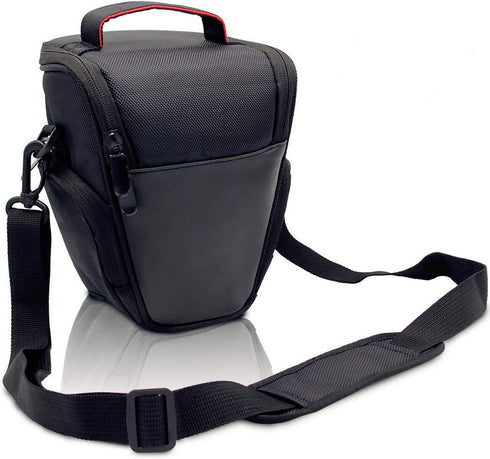 FOSOTO DSLR Camera Case Nylon Holster Bag Compatible for Nikon D3300 D3400 D3500 D5300 D5600 B700, Canon EOS Rebel XT