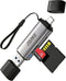 DSRKE SD Card Reader, USB 3.0 & USB C Dual Slots to Micro
