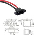 GELRHONR IEC 320 C14 Male 3 Pins Mount 10AWG AC Inline Plug Power Cord, 2 Open Wiring Stripped for Car/Home Appliances