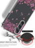 Floral Clear Case for Galaxy S23 FE, Pretty Flower Design Slim Soft Transparent TPU Protective Bumper Case for Women
