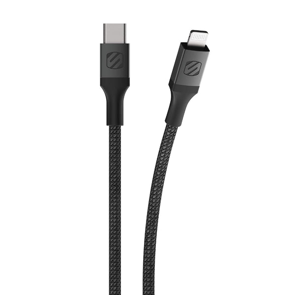 Scosche Ci4B8SG-SP Strikeline Mfi Certified Premium Charge & Sync Braided Cable for Lightning and USB-C Devices