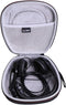 LTGEM Hard Headphone Case for Logitech H390, H430, H570e / JLab Go Work, Black+Grey