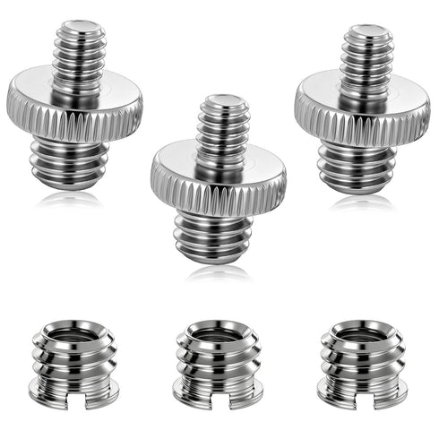 Xosjska 3 PCS 3/8 to 1/4 Tripod Adapter and 3 PCS 1/4 Inch