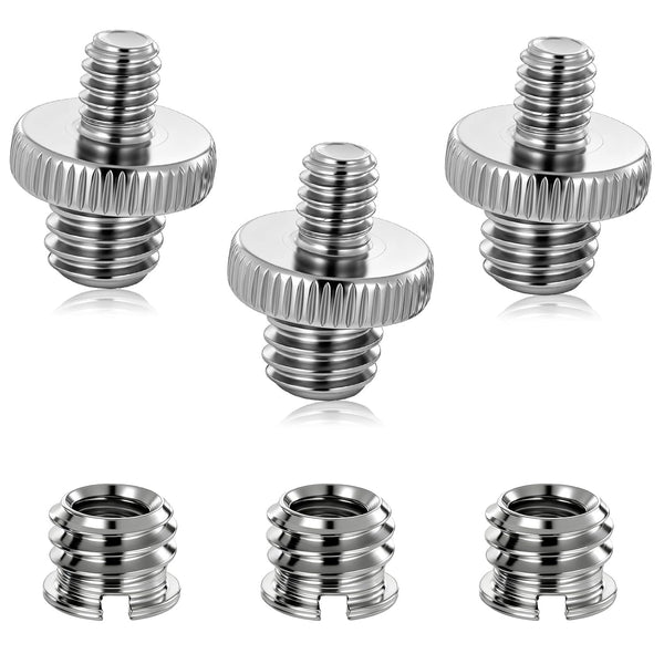 Xosjska 3 PCS 3/8 to 1/4 Tripod Adapter and 3 PCS 1/4 Inch