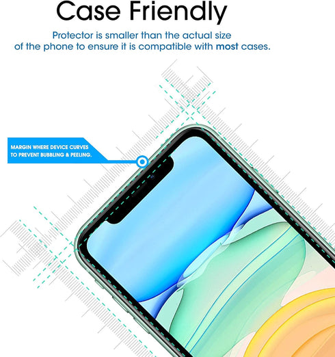 amFilm OneTouch Glass Screen Protector for iPhone 11 & XR (6.1") - 2 Pack, Tempered Glass with Easy Installation Kit