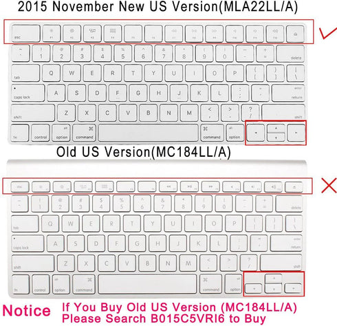 Ultra Thin Clear Keyboard Cover Protector Skin for Apple Wireless Magic Keyboard (MLA22LL/A)