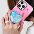 Luhoit LSF6D Expandiing Cell Phone Grip Heart Shape Glass Finger Holder for Smartphones, Cellphone Collapsible Stand