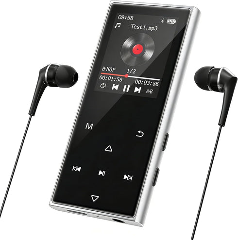 AGXOV 128GB MP3 Player with Bluetooth 5.3, Music Player with Built-in HD Speaker,