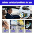 Car Rearview Mirror Mobile Phone Holder Pack-1, 360 Degrees Rotation, Retractable Bracket, for Most Car Models (Black)