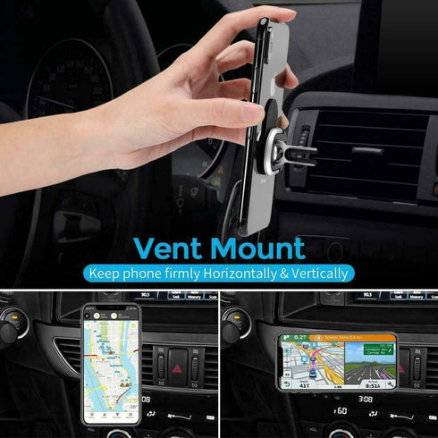 3 in 1 Finger Ring Holder Stand, Car Air Vent Mount, Portable Ring Holder Compatible with All Smartphones