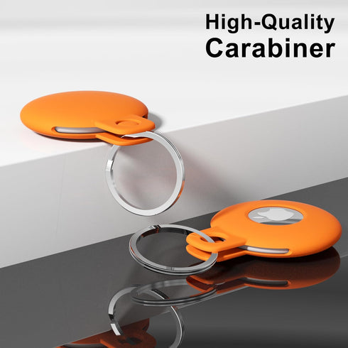 Silicone Airtag Holder Key Ring, Cute Airtag Accessories for Kids, Luggage, Cat Dog Collar, Compatible with Apple