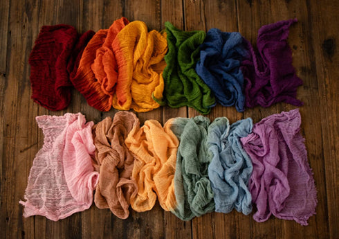 Set Coberllus Newborn Baby Photography Props Boys Girls Seven-Color Rainbow Wrap Blanket Swaddle Photo Props Posing