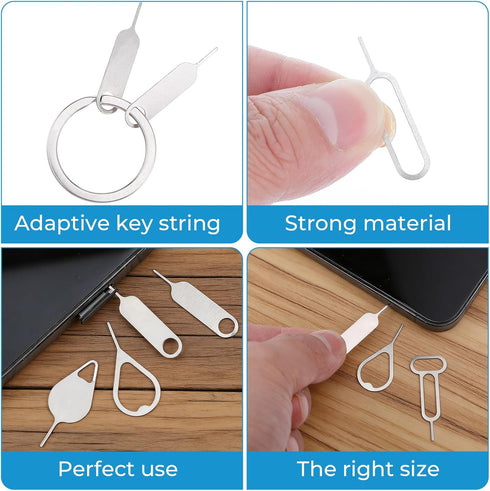 Qianyu 17 Set, PCS SIM Card Removal Tool Stainless Steel Phone Tray Opener Pin SIM Card Pin Universal SD Cards Tray