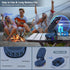 Adjustable Phone Holder with Wireless Bluetooth Speaker, 5 Colorful LED Modes, Anti-Slip Base, HD Surround Sound,