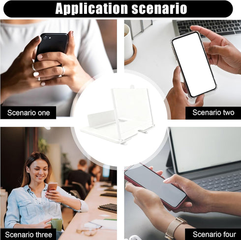 Generic 3D 22x17x16.6cm Phone Screen Magnifier, HD Desktop Projector for Cell Phone Video Watching, Portable Screen