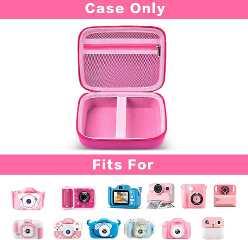 Kids Instant Print Camera Case for Dylanto/for ESOXOFFORE/for VTech KidiZoom PrintCam/Creator Cam/for Goopow/for GKTZ/for FUNKAM/for Agoigo Waterproof Digital Video Toddler Cameras - Box Only (Pink)