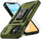 DEERLAMN Military Grade Shockproof Case for iPhone 11, with Slide Camera Cover + Screen Protector (2 Packs), Olive Green