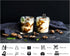 LidyMini 10x7ft Fabric Yogurt Parfaits with Caramel and Walnuts Backdrop Dark Moody Surface Mint Leaves Photography