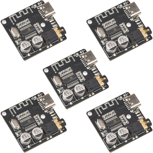 HiLetgo 5pcs Bluetooth 5.0 Mp3 Lossless Decoder Board, USB-C Audio Bluetooth Receiver Board Wireless Stereo Module