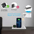 Lamp with Wireless Charger, 4 in 1 Charging Station for iPhone/Samsung/Qi Phones, AirPods, iWatch, White