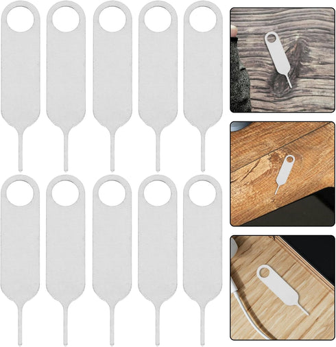 ELEOUTI 500pcs Sim Card Ejector Pin Tool Stainless Steel Anti-Lost Mobile Phone Sim Removal Eject Pin for Universal