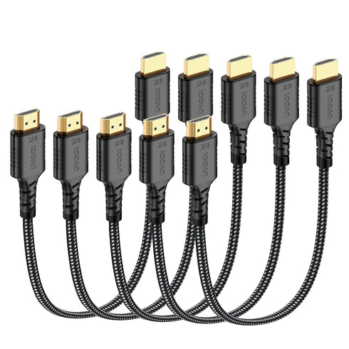 Short HDMI Cable 1 FT 5-Pack, 8K HDMI 2.1 48Gbps Ultra High