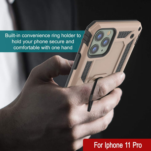 Punkcase ArmorShield Series Case for iPhone 11 Pro, Military Style Protective Dual Layer with Kickstand
