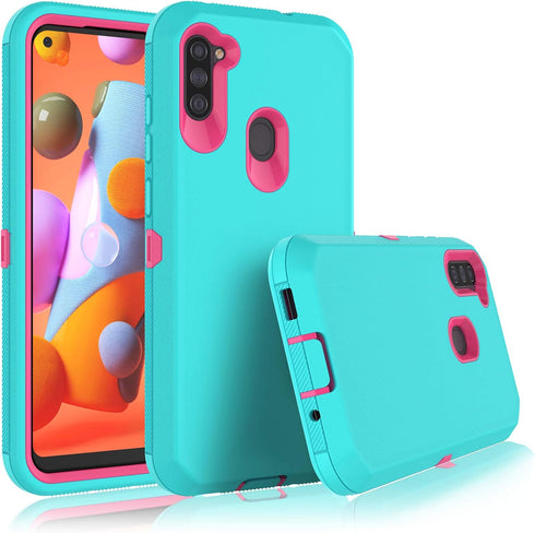 Galaxy A11 Case for Samsung - Full Body Shock Dust Absorbing Grip Plastic Bumper TPU Durable Hard Cover