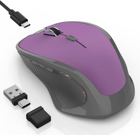 FYBC Wireless Mouse Jiggler - Ergonomic Bluetooth Mice with Mouse Mover for Keeps