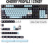JSJT Japanese Keycap Set, Sky Blue 137 Keys PBT Dye Sublimation Custom Keycaps for Mechanical Keyboards
