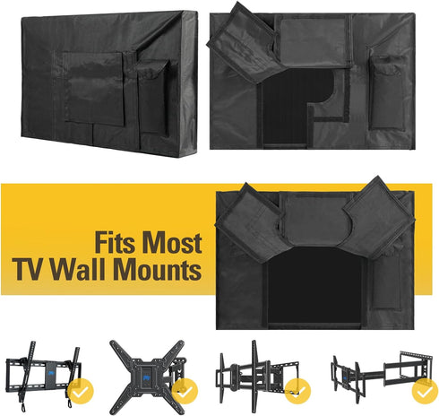 30-32 inch Mounting Dream Outdoor TV Cover Weatherproof with Bottom Cover for TV, Waterproof and Dustproof TV Screen