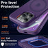 MOCCA iPhone 14 Pro Case - Slim Translucent Matte, 13FT Military Drop Protection, Strong Magnetic, Deep Purple, MagSafe