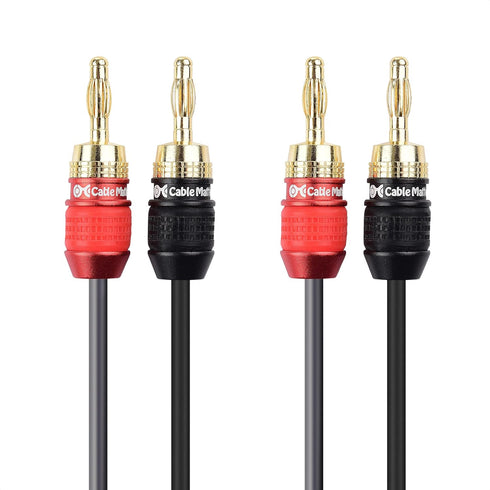 Cable Matters Heavy Duty 12 ft Speaker Wire 12 Gauge, Oxygen-Free Bare Copper with Banana Plug