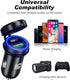 KEWIG USB C Car Charger, 60W/5A Super Mini Fast Adapter QC3.0&PD Type C Dual Port Quick Charge for iPhone 13/12 Pro/Max