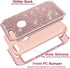 Hython Case for iPhone 8 Plus, iPhone 7 Plus, Heavy Duty Defender Protective Bling Glitter Sparkle Hard Shell Hybrid