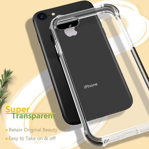 MATEPROX Compatible with iPhone SE 2022 Case, iPhone SE 2020 Case, iPhone 8 Case, iPhone 7 Case Clear Shield Heavy Duty