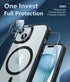 FNTCASE iPhone 15 Plus Case: Slim Magnetic Clear, Military Grade, Shockproof, Anti-Yellowing, with Lens & Screen
