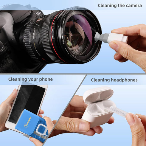 Electronics Screen Cleaner Repair Tool with 3 in 1 Earbud Cleaner Pen, Camera Lens Pen, Suitable for iPad, iPhone, Cell