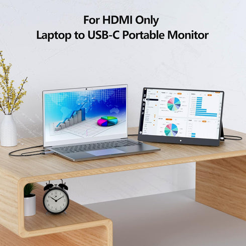 HDMI to USB C Adapter Cable 4K60Hz 6.6FT, HDMI Source to USB Type C Display Converter, Compatible with Steam Deck, PS5,