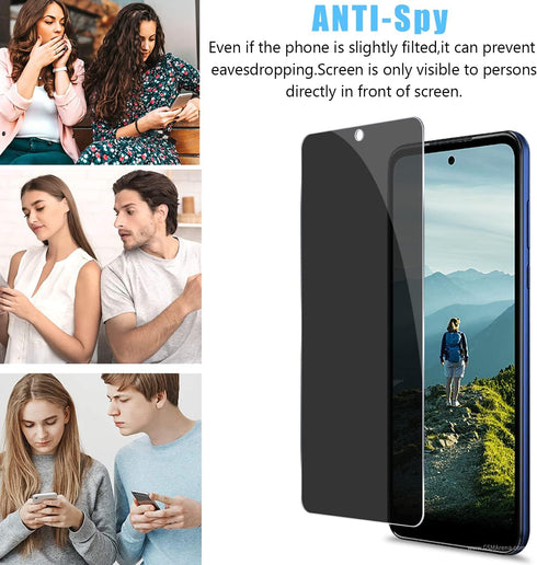 [2 Pack for Boost Celero 5G (2024) / Celero 3 5G Privacy Screen Protector, 9H Anti Spy Tempered Glass Film