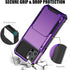 Nvollnoe for iPhone 12/12 Pro Case with Card Holder, Dual Layer Heavy Duty Shockproof Wallet Case with Hidden Slot