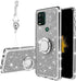 for Moto G Stylus 5G Case (2021), Cute Luxury Glitter Silicone TPU Phone Case with Kickstand, Silver