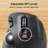 ELECOM EX-G Trackball Mouse, 2.4GHz USB Wireless, Ergonomic Design, 6 Programmable Buttons for Laptop PC