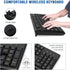 EDJO Wireless Keyboard and Mouse Combo, Full-Sized 2.4GHz USB Computer Wireless Keyboard and Optical Mouse for Windows,