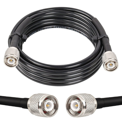 MOOKEERF TNC Male to TNC Male Coax Cable 10FT, 50 Ohm RG58