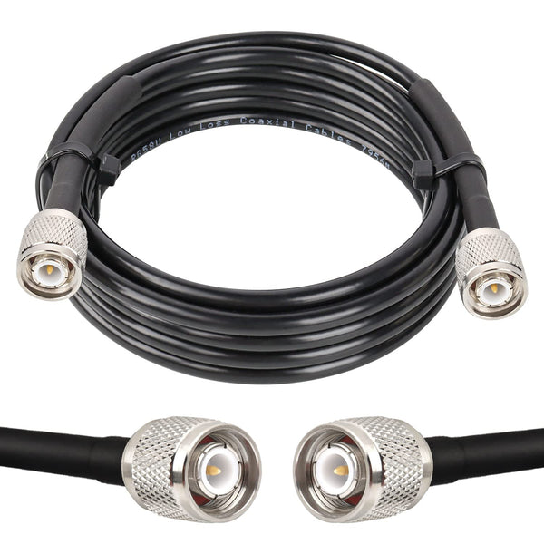 MOOKEERF TNC Male to TNC Male Coax Cable 10FT, 50 Ohm RG58