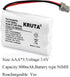 Kruta BT-446 Rechargeable Cordless Phone Battery, Pack of 3 for Uniden BT-446 BT446, BP-446 BP446