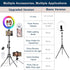 ???????????? 13" Selfie Ring Light with 63" Stand and 3 Phone Holder, RGB Ringlight for iPhone Vlogging